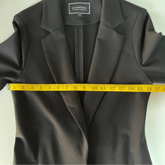 NWOT le chateau 3/4 Sleeve Long Black Blazer/Jacket, XS, made in Canada - Picture 8 of 14